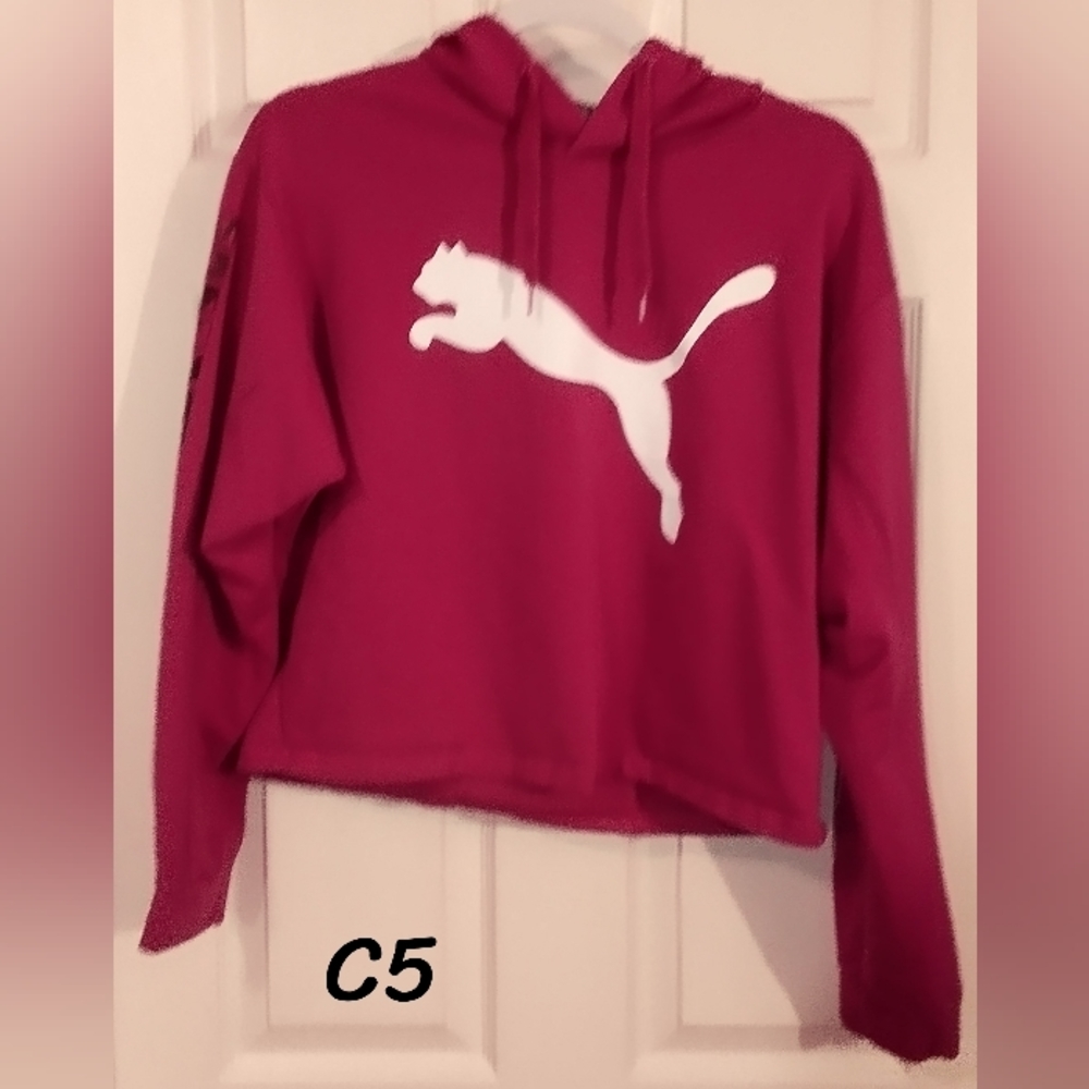 PUMA Crop Hoodie, Sz M